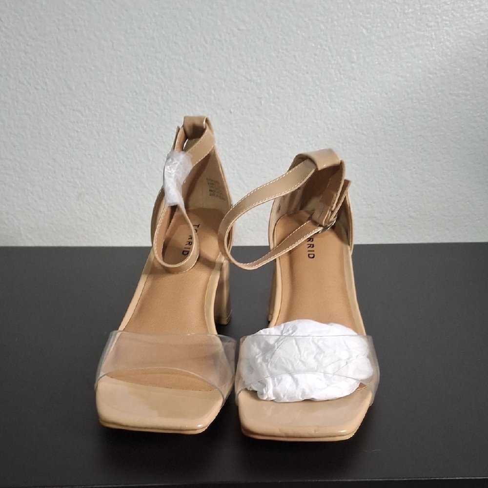 Torrid Nude Ankle Strap Heels